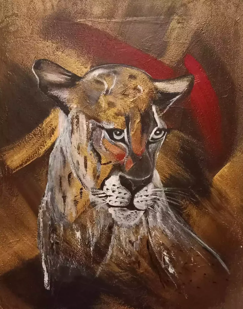 Portrait d'un tigre perplexe